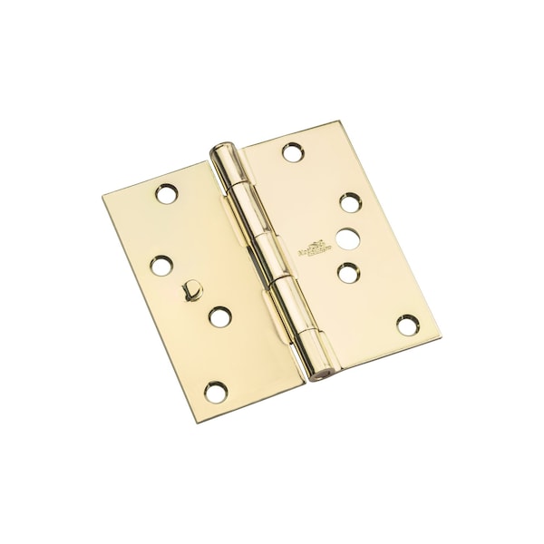 National Hardware National Hardware 4 in. L Bright Brass Door Hinge 3 pk N830-401 - main